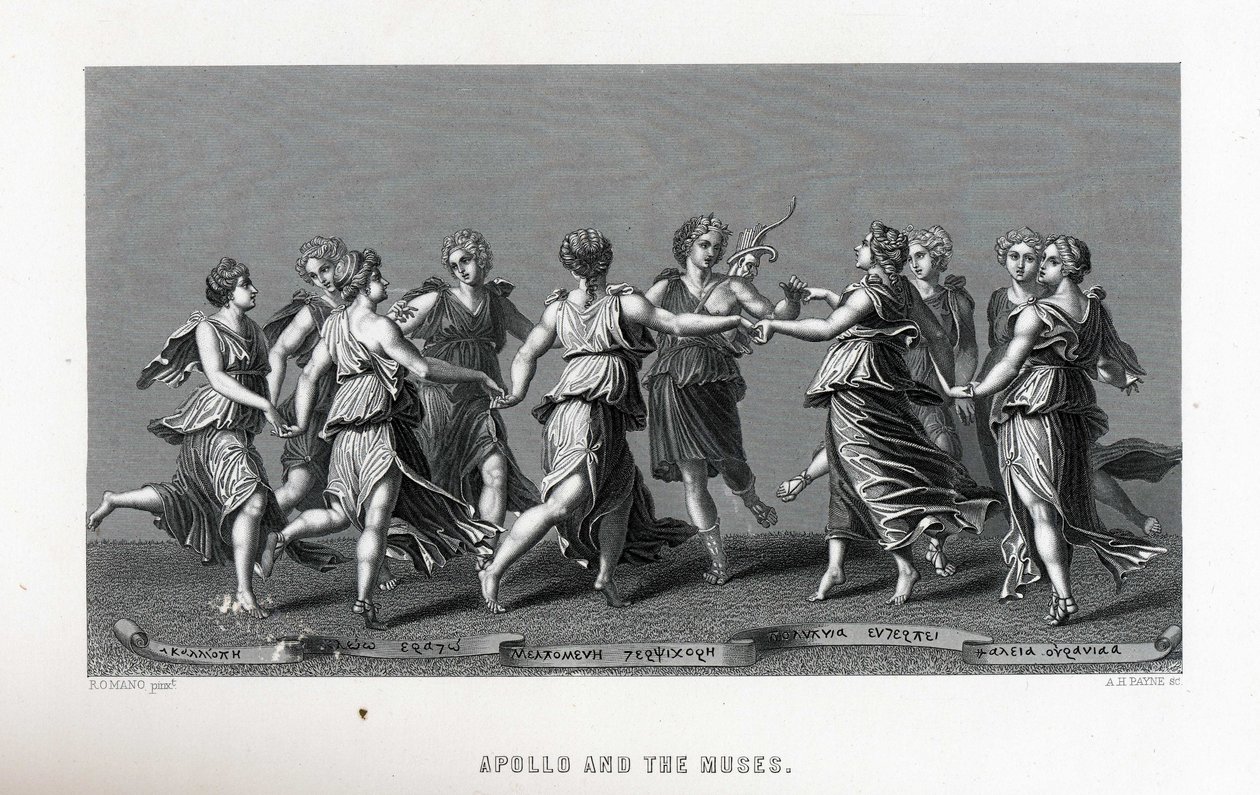 Apollo e le Muse dopo Giulio Romano da Unbekannt