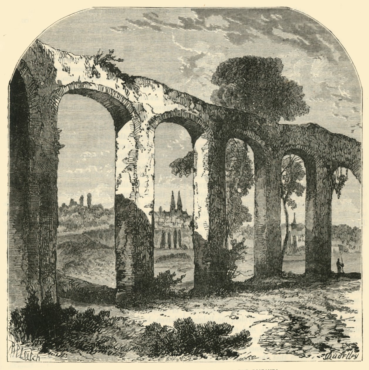 Acquedotto a Poitiers, antica capitale dei Pictones, 1890 da Unbekannt