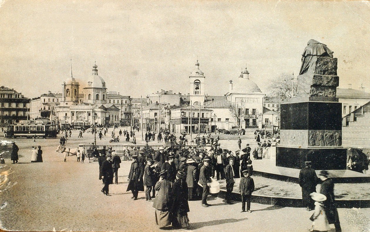 Piazza Arbat, Mosca, Russia, 1913 da Unbekannt