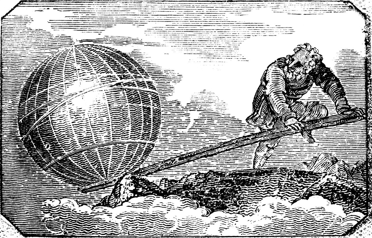 Archimede c287-212 a.C., matematico e inventore greco antico, 1824 da Unbekannt