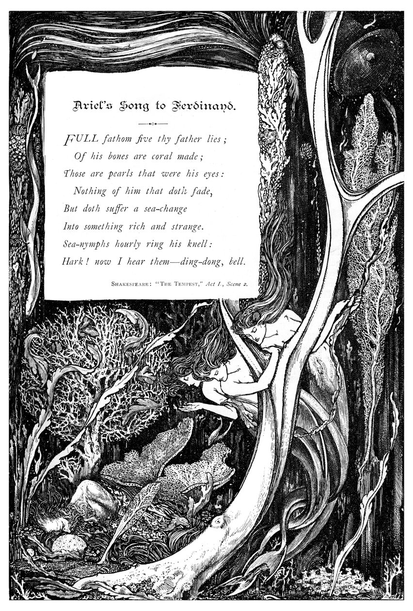 Canzone di Ariel per Ferdinando, 1895 da Unbekannt