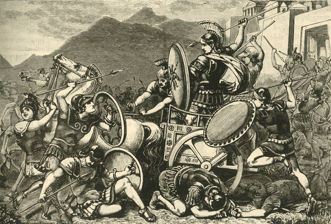 Aristomene che combatte per uscire da Eira, 1890 da Unbekannt
