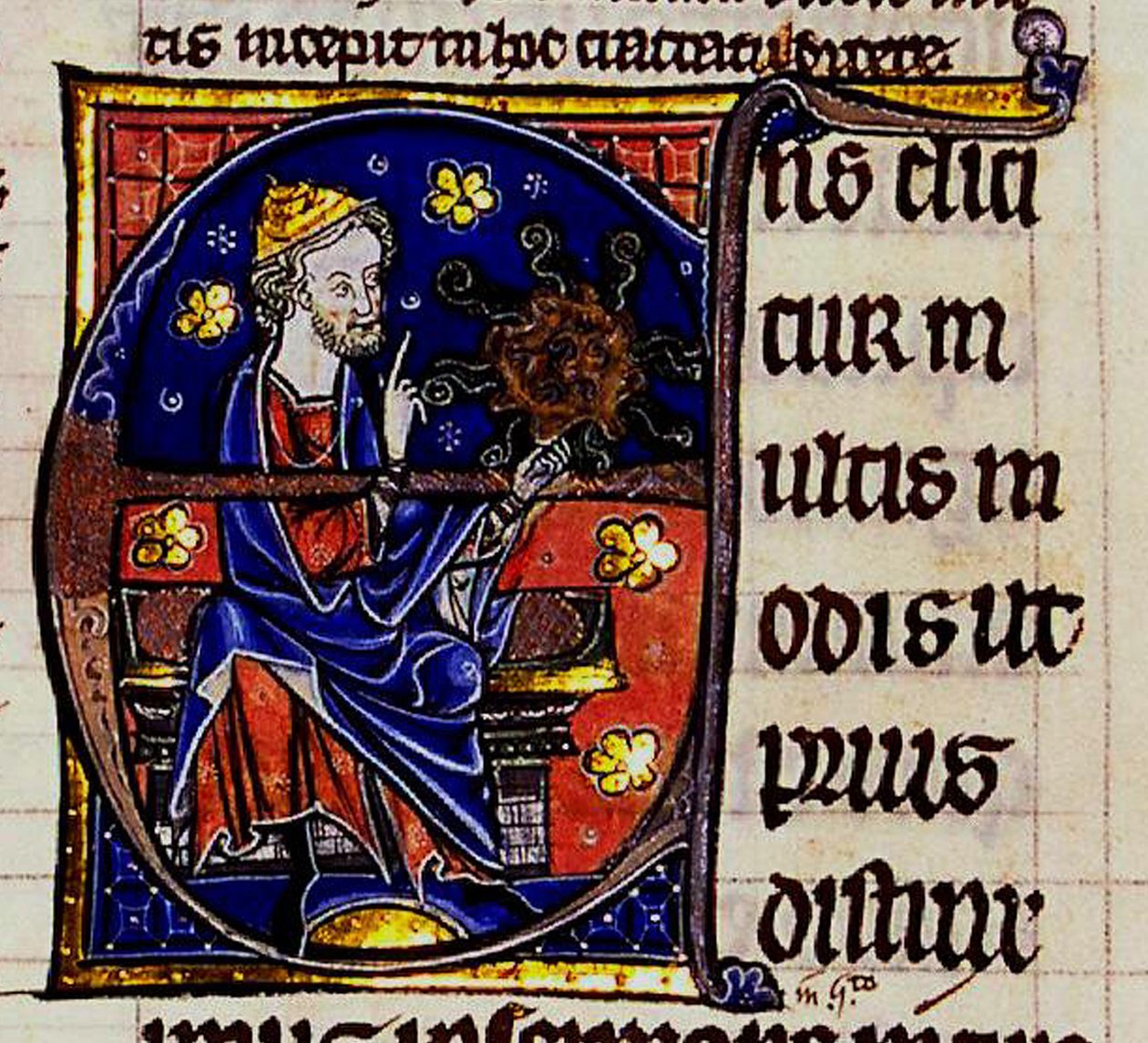 Aristotele. Da: Commentarium magnum Averrois in Aristotelis De Anima libros, XIII secolo da Unbekannt