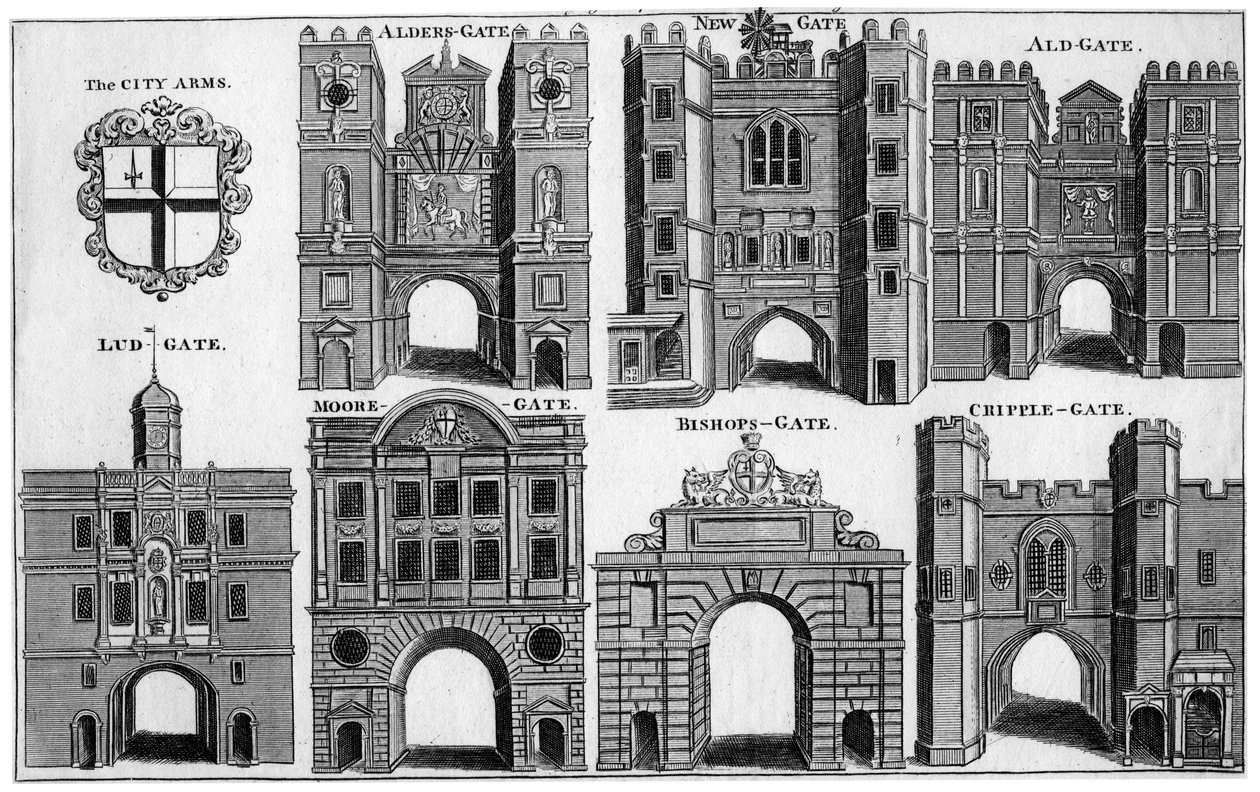 Armi e porte della Città di Londra, c1650 19º secolo da Unbekannt
