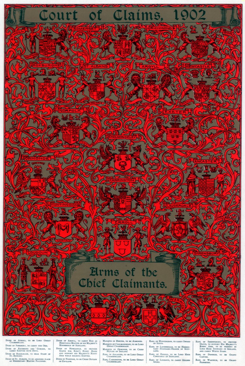 Stemma dei principali pretendenti, 1902 da Unbekannt