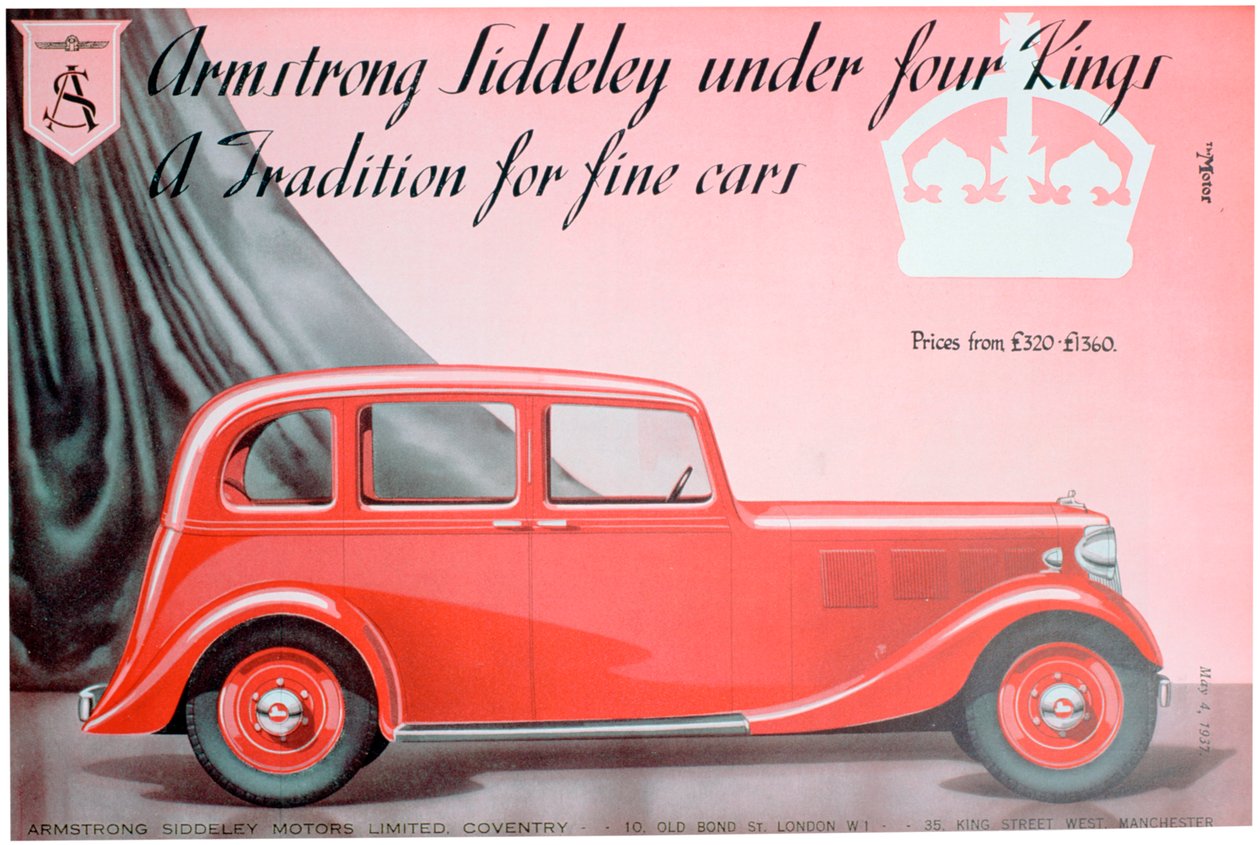 Pubblicità di Armstrong Siddeley Motors, 1937 da Unbekannt