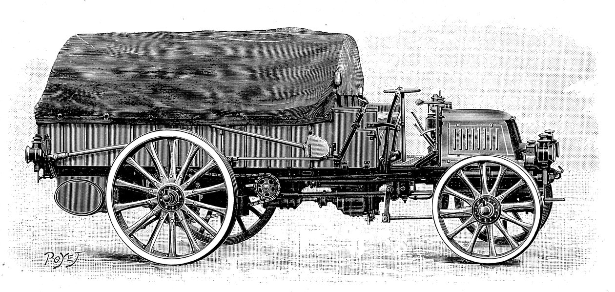 Camion militare Daimler, con motore a 4 cilindri da 12 hp da Unbekannt