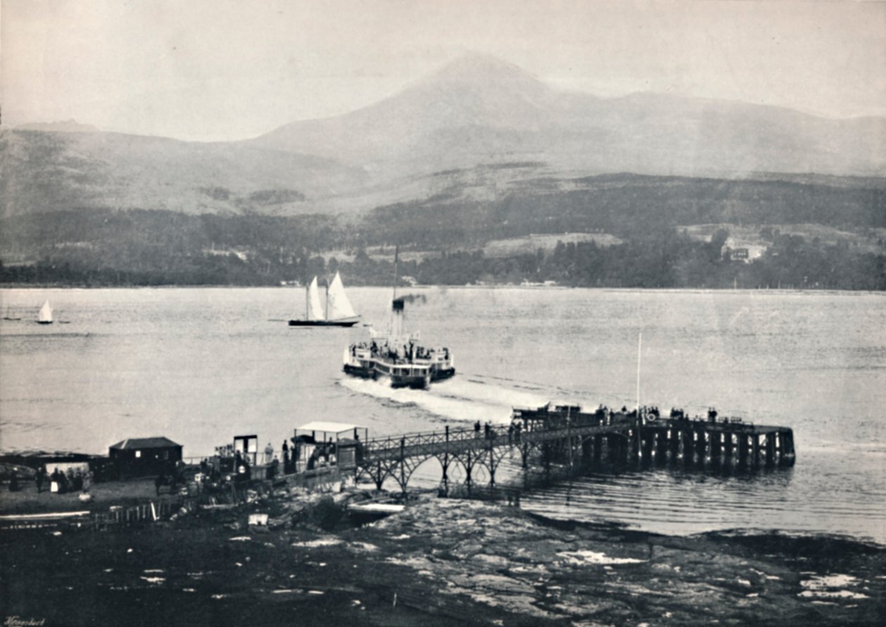 Arran - Molo di Brodick e Goatfell, 1895 da Unbekannt
