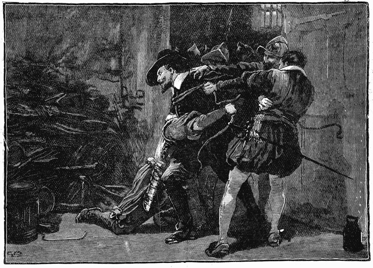 Arresto di Guy Fawkes nelle cantine del Parlamento, 1605 XIX secolo da Unbekannt