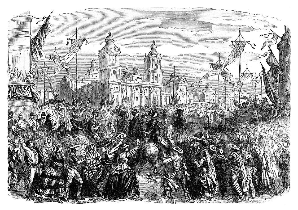 Arrivo delle truppe francesi in Messico, 1864 fine XIX secolo da Unbekannt