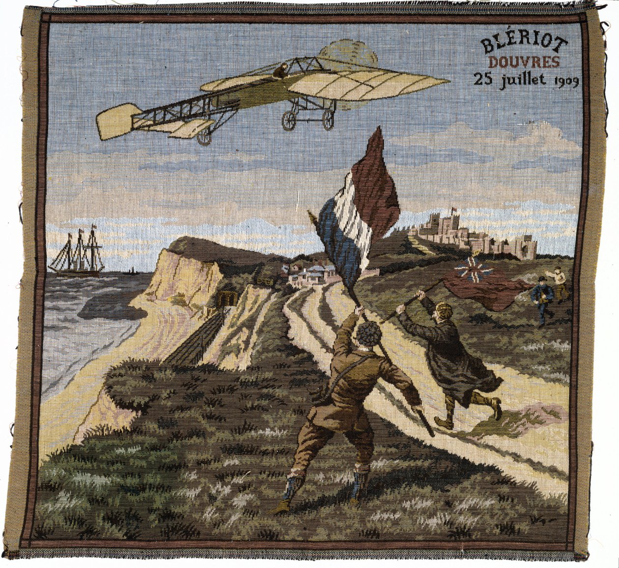 Arrivo di Louis Bleriot a Dover in Inghilterra, il 25 luglio 1909 da Unbekannt