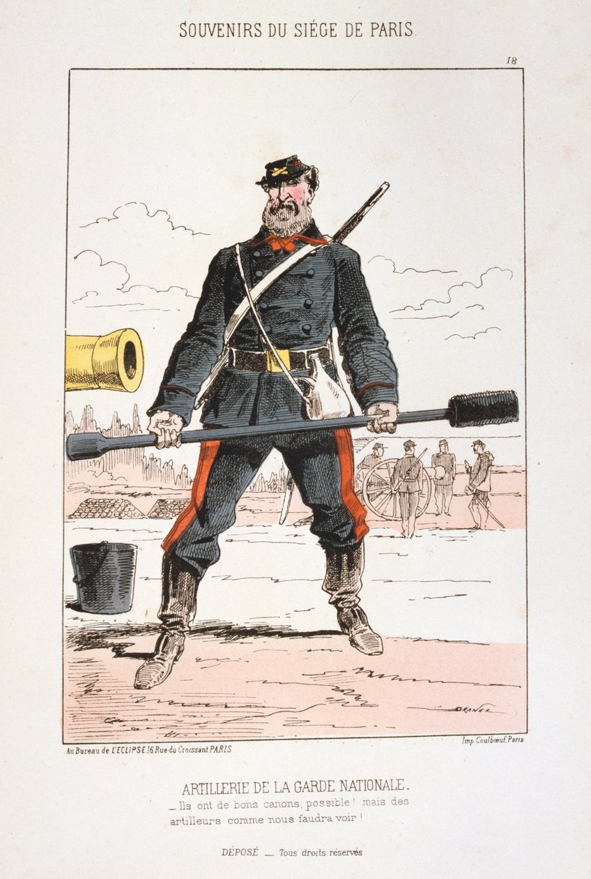 Artiglieria della Guardia Nazionale, Assedio di Parigi, 1870-1871 da Unbekannt