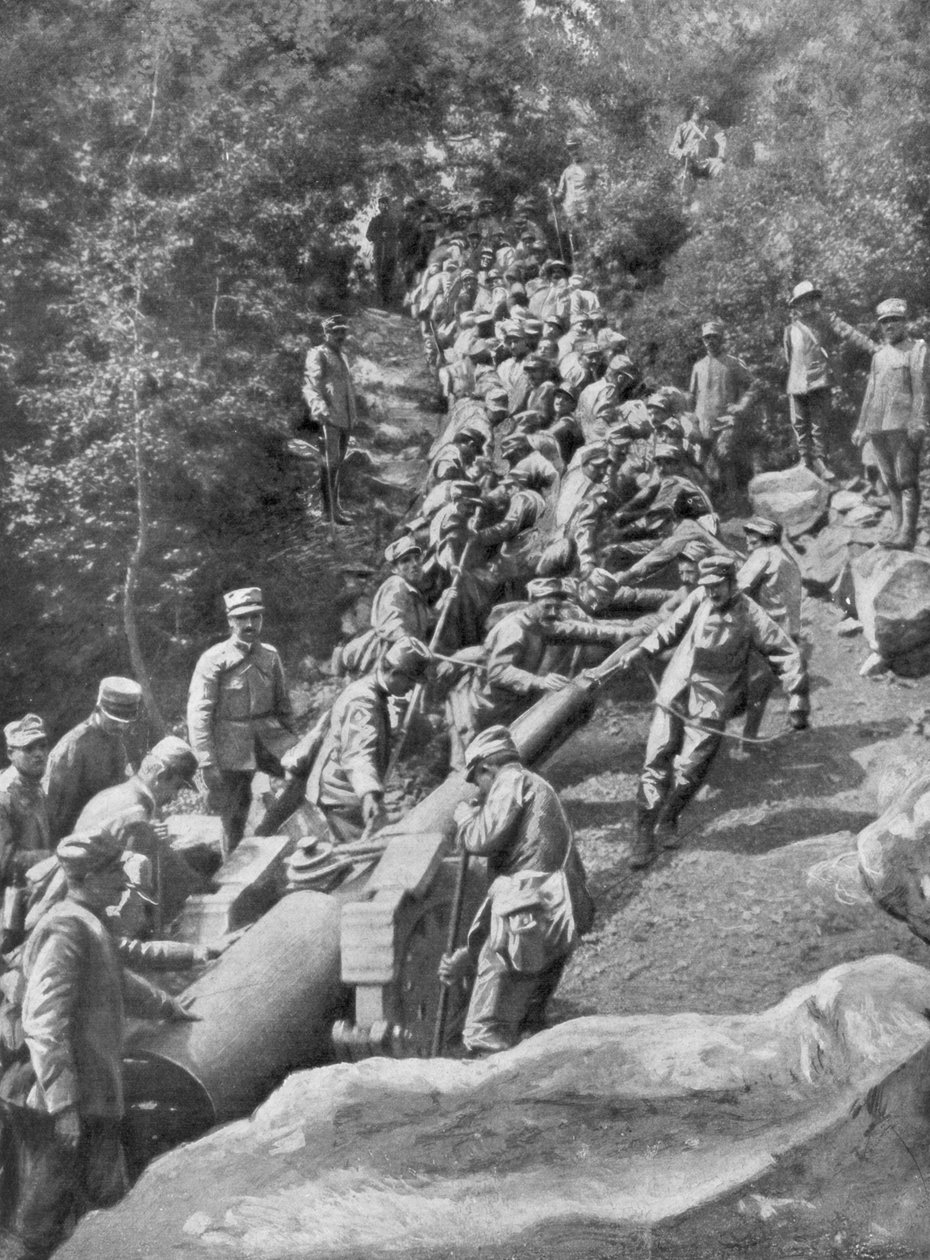 Pezzo di artiglieria trainato da 600 soldati, Seconda Battaglia dell