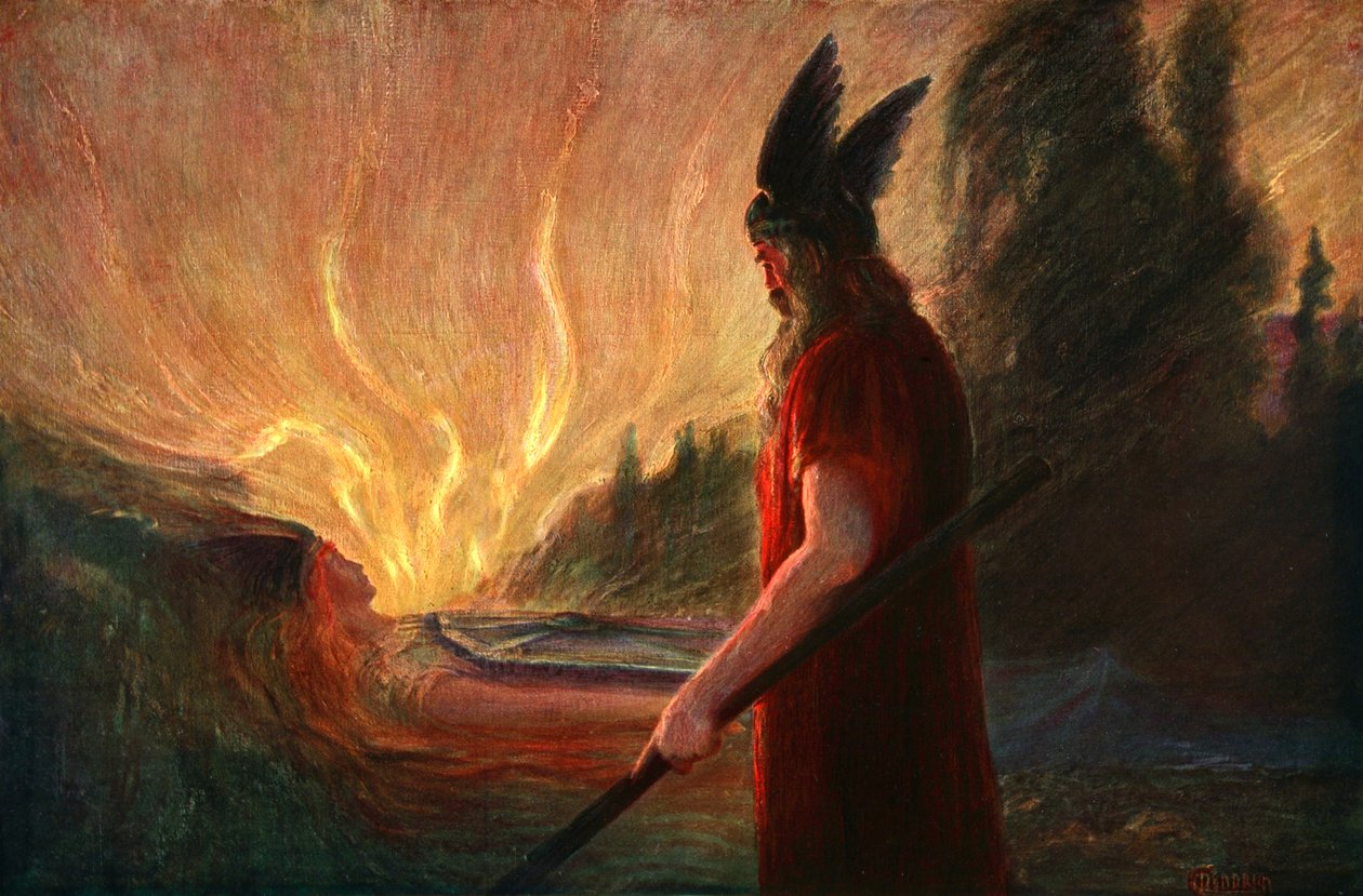 Mentre le fiamme salgono, Wotan se ne va, 1906 da Unbekannt