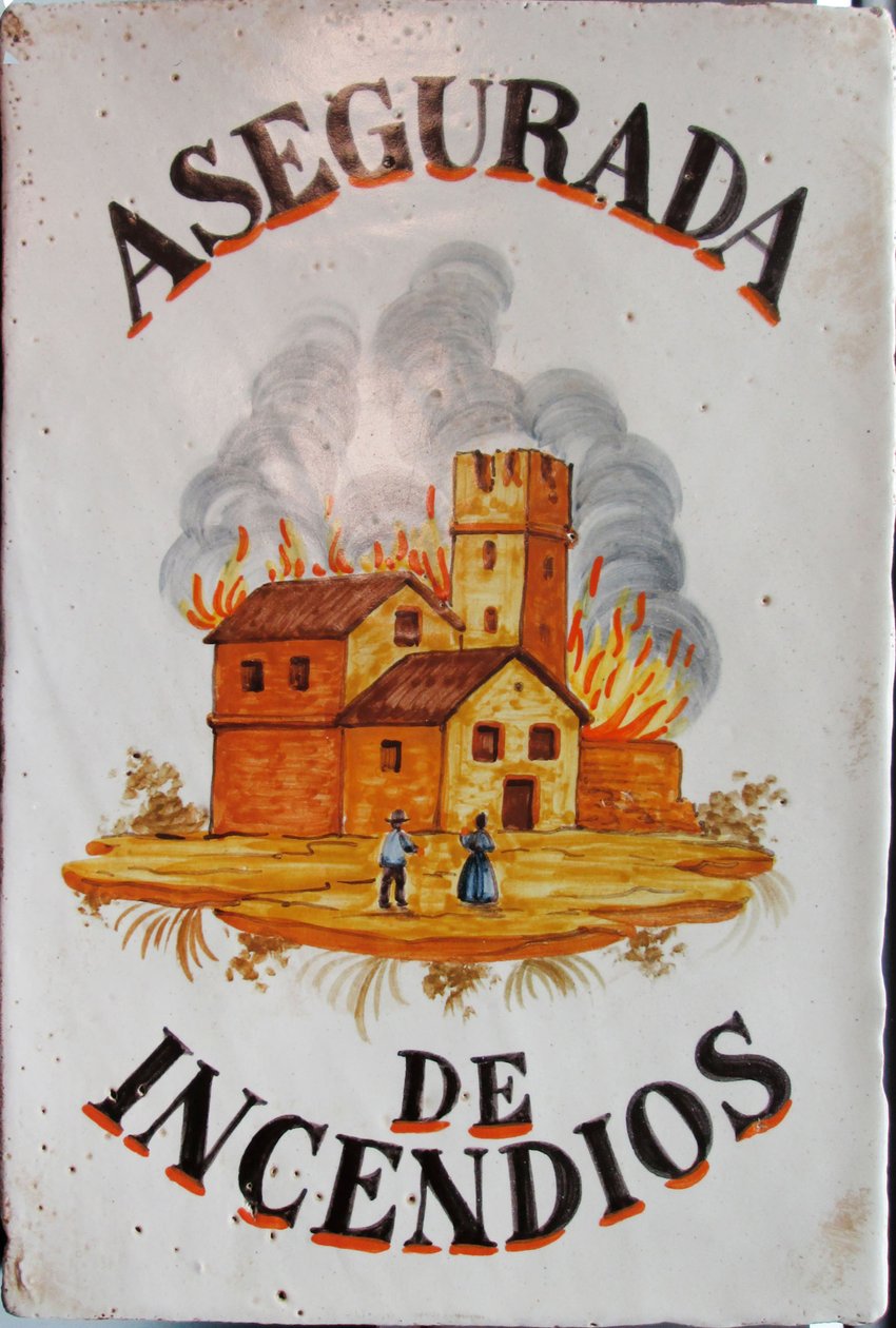 Asegurada de incendios, seconda metà del XIX secolo da Unbekannt