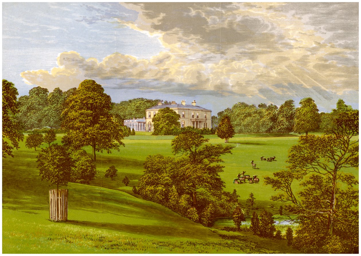 Ashcombe Park, Staffordshire, casa della famiglia Sneyd, c1880 da Unbekannt