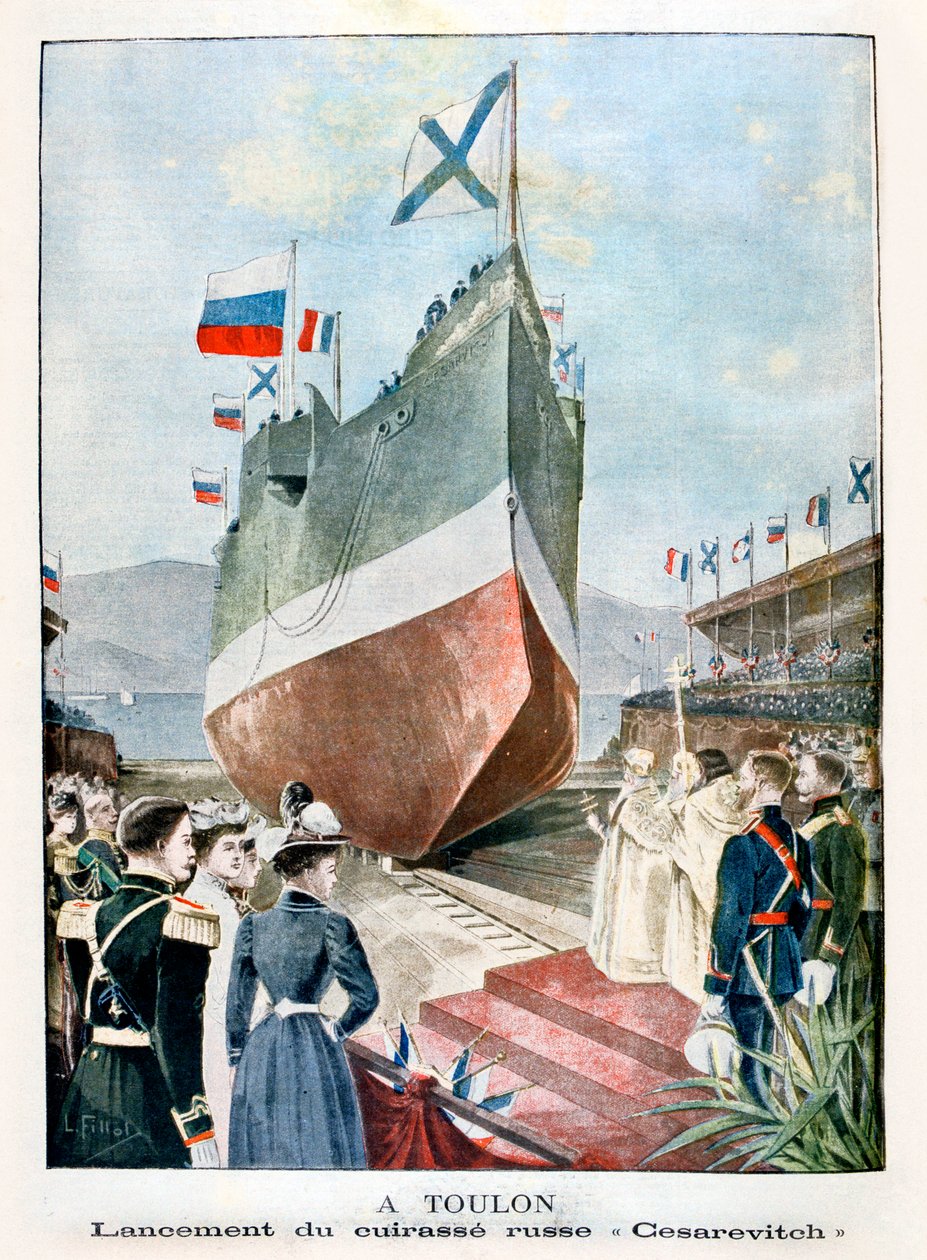 A Tolone, varo della corazzata russa Cesarevitch, 1901 da Unbekannt