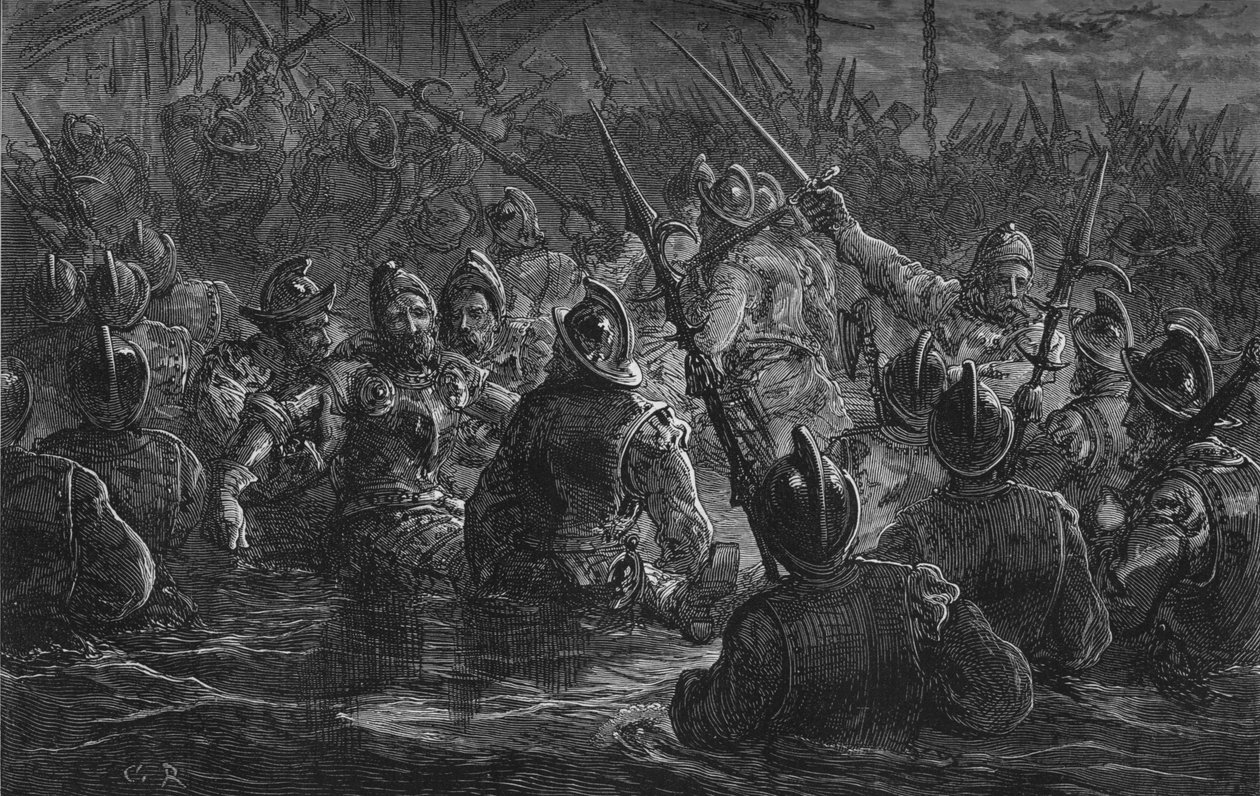 Attacco a Porto Rico, 1797, c1880 da Unbekannt