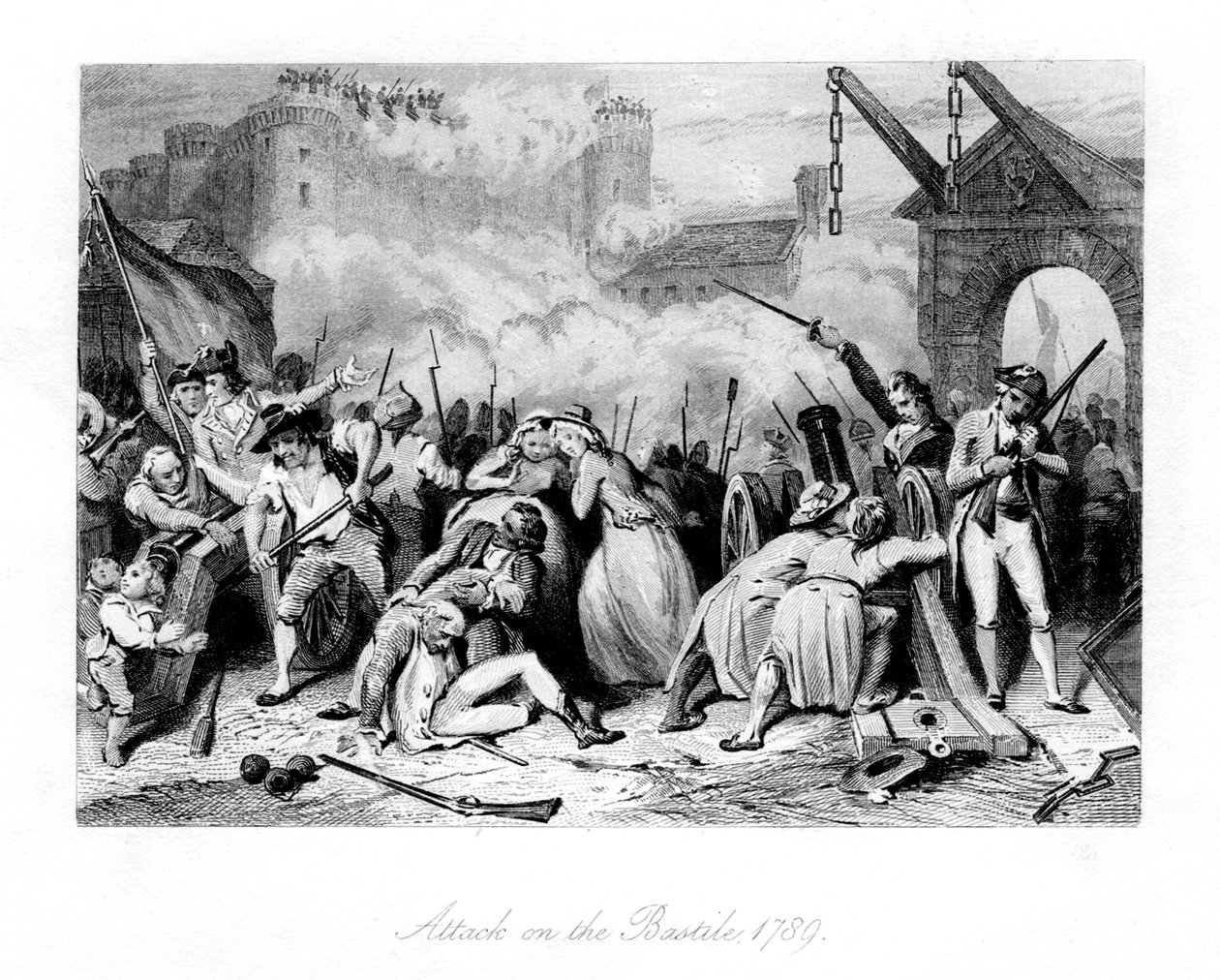 Attacco alla Bastiglia, 1789 da Unbekannt