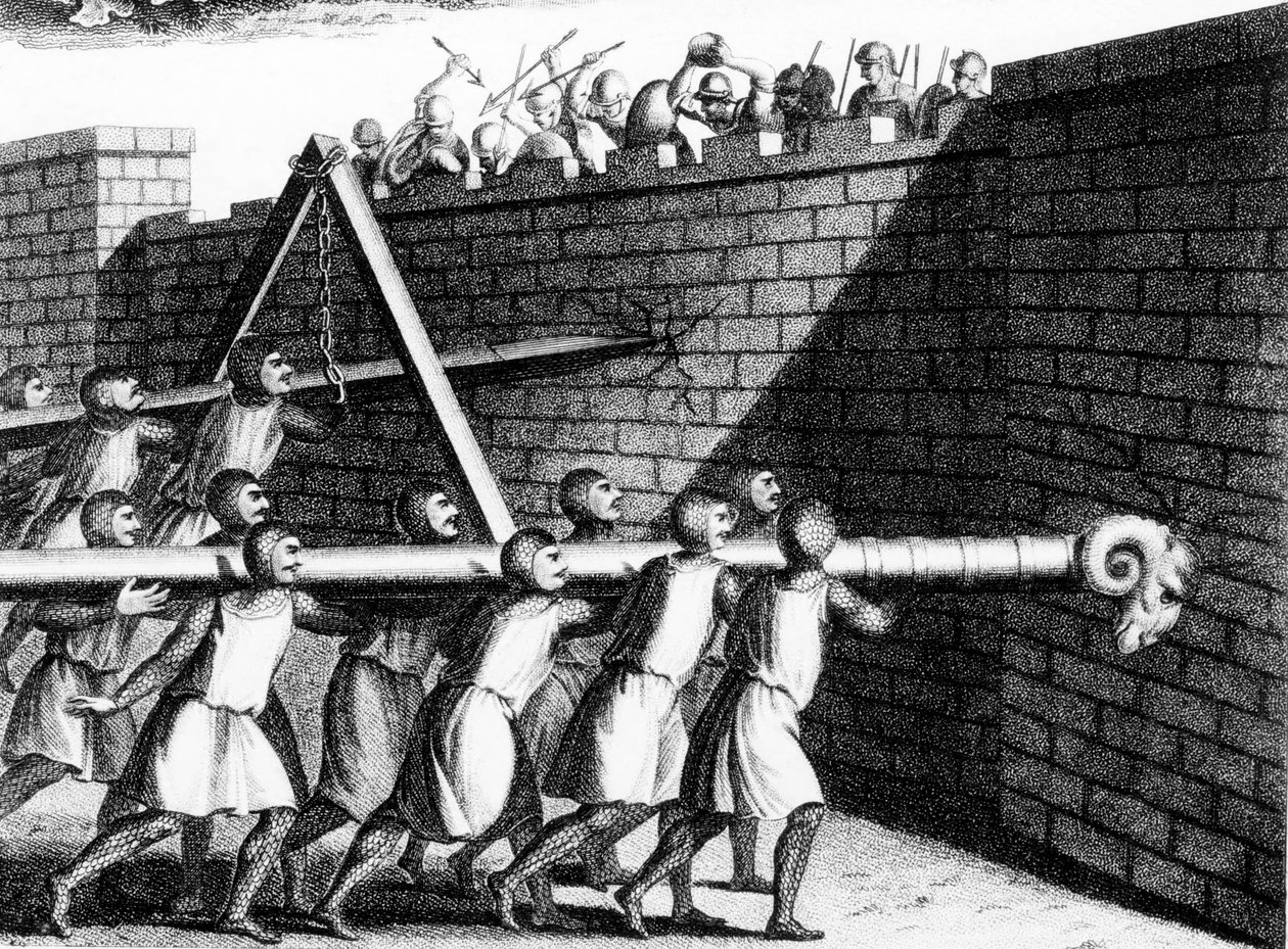 Attacco alle mura con arieti, c1800 da Unbekannt