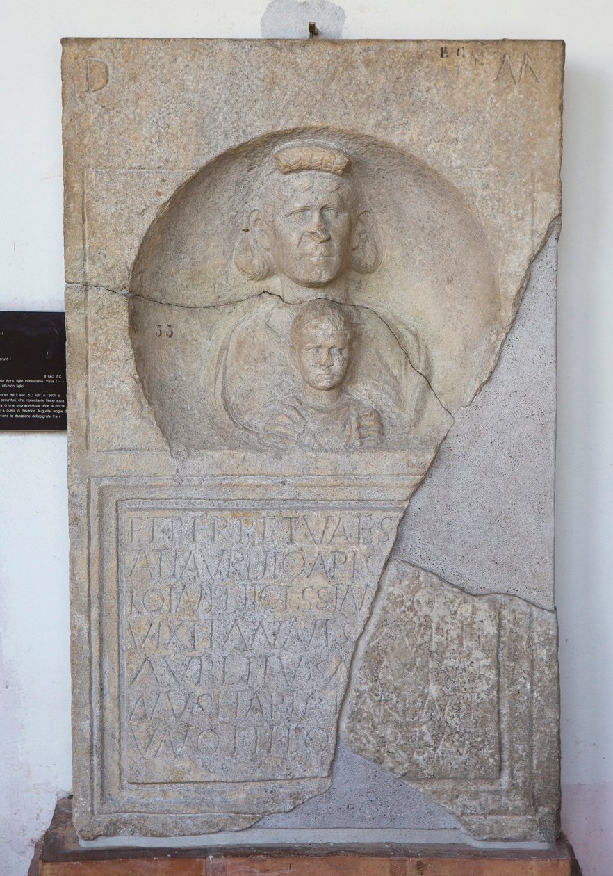Aurelio Apio, stele da Unbekannt