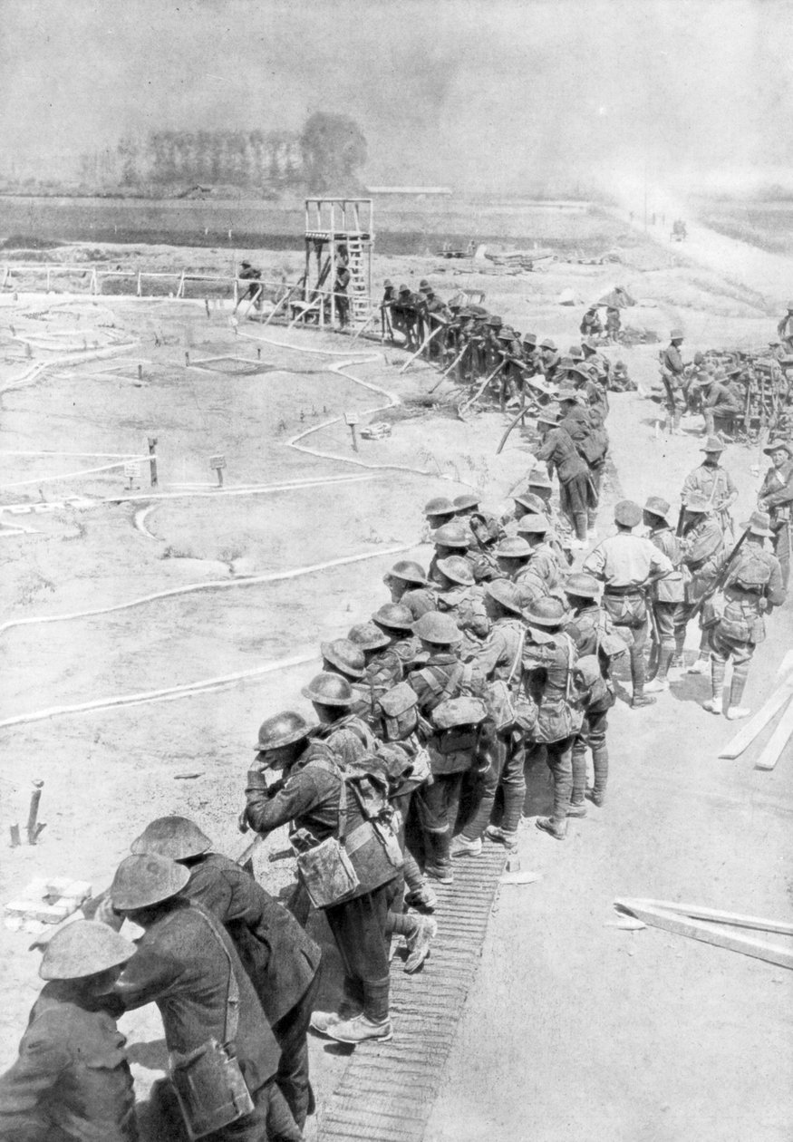 Truppe australiane il giorno prima della battaglia di Messines, Belgio, 6 giugno 1917 da Unbekannt