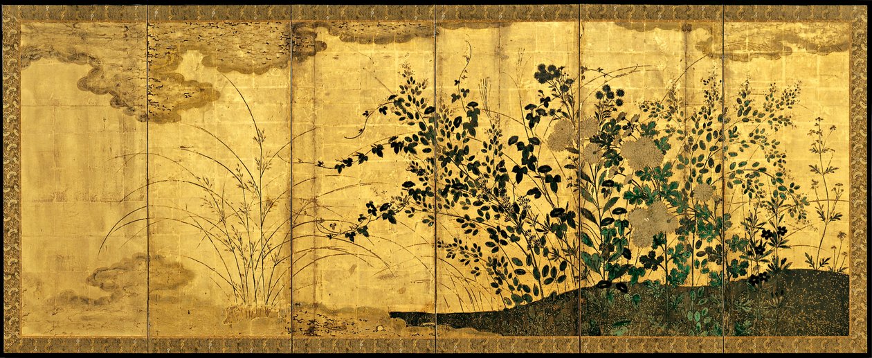 Paesaggio autunnale con oche selvatiche, c. 1650 da Unbekannt
