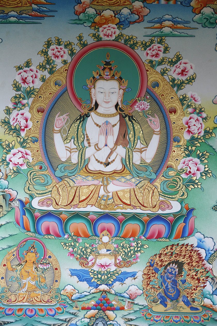 Avalokitesvara, buddha della compassione, Kathmandu, Nepal da Unbekannt