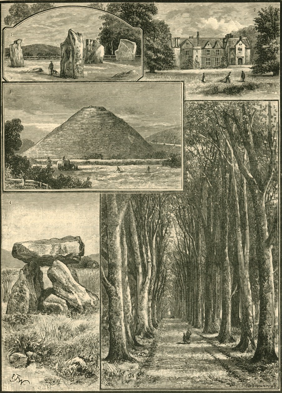 Avebury. Littlecote. Silbury. Devils Den. Grand Avenue., 1898 da Unbekannt