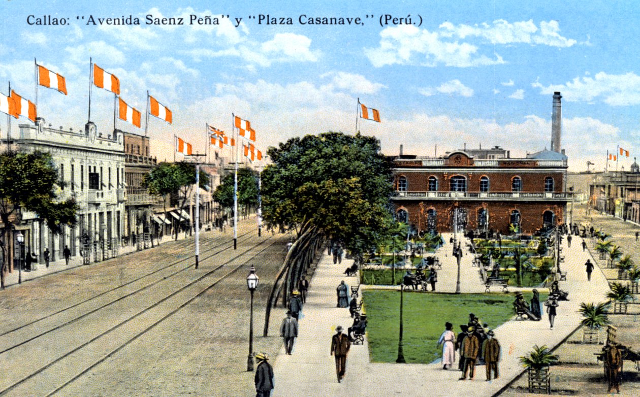 Avenida Saenz Pena e Plaza Casanave, Callao, Perù da Unbekannt