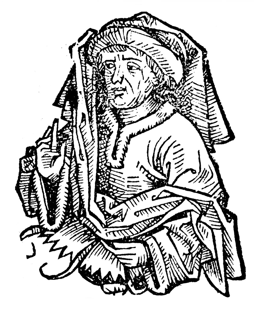 Averroè Ibn Rushd 1126-1198, eminente filosofo islamico medievale, 1493 da Unbekannt