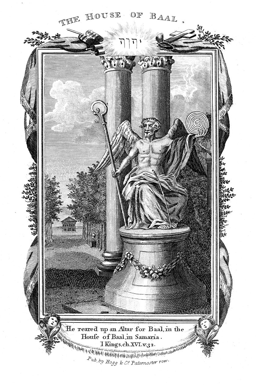 Baal, dio principale dei Cananei, 1804 da Unbekannt