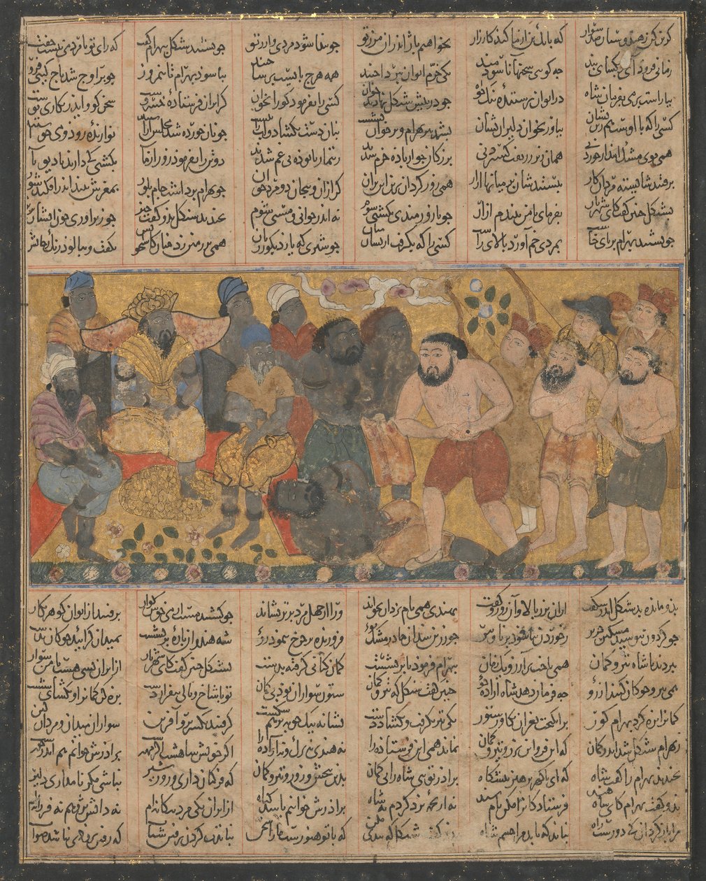 Bahram Gur che Mostra la sua Abilità nella Lotta alla Corte di Shangul da Unbekannt