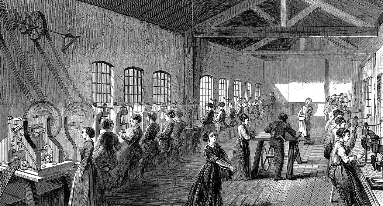 Fabbrica di penne Baker e Finnemore, St Pauls Square, Birmingham, Inghilterra, 1870 da Unbekannt
