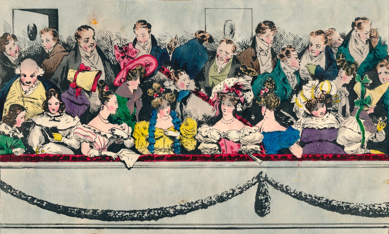 Balcone al teatro, XIX secolo da Unbekannt