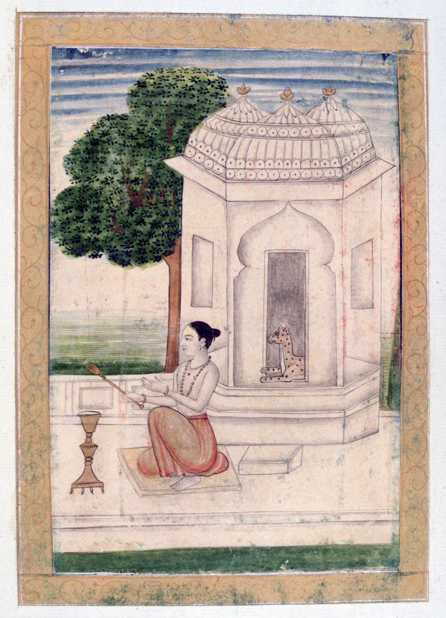 Bamgali Ragini, Album Ragamala, Scuola del Rajasthan, XIX secolo da Unbekannt