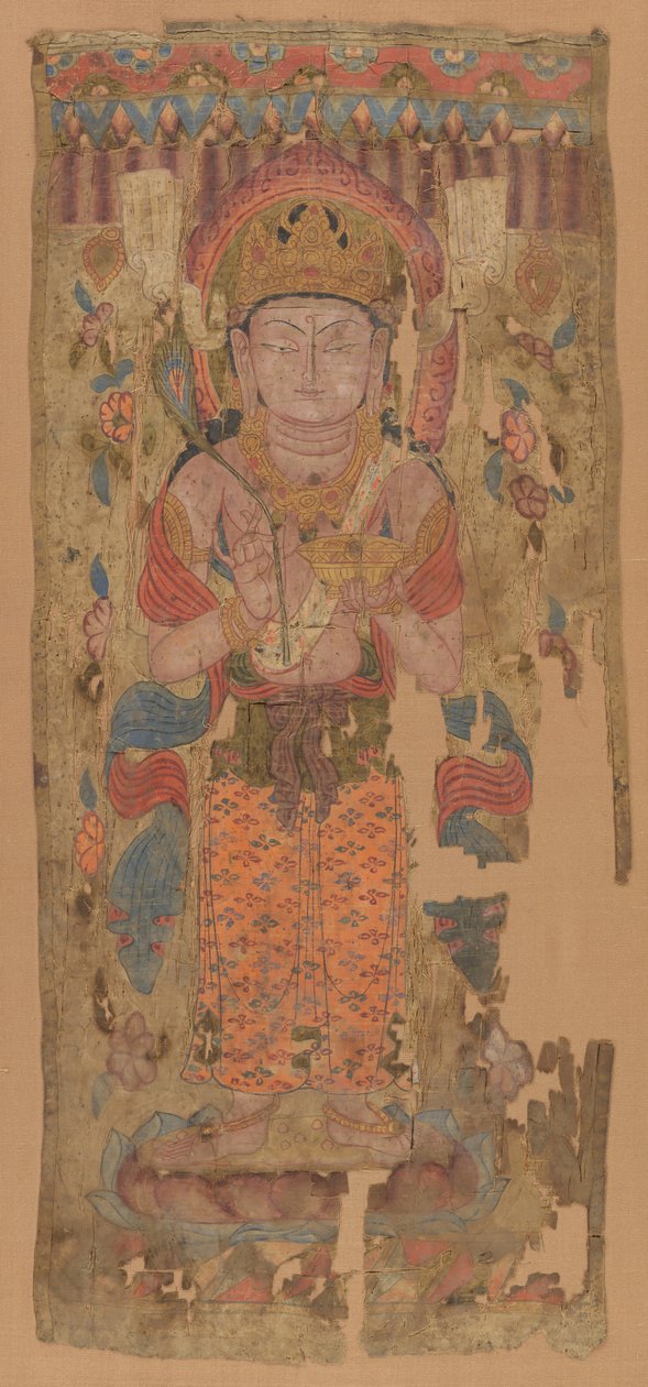 Stendardo con Bodhisattva, possibilmente Mahamayuri, IX-X secolo da Unbekannt