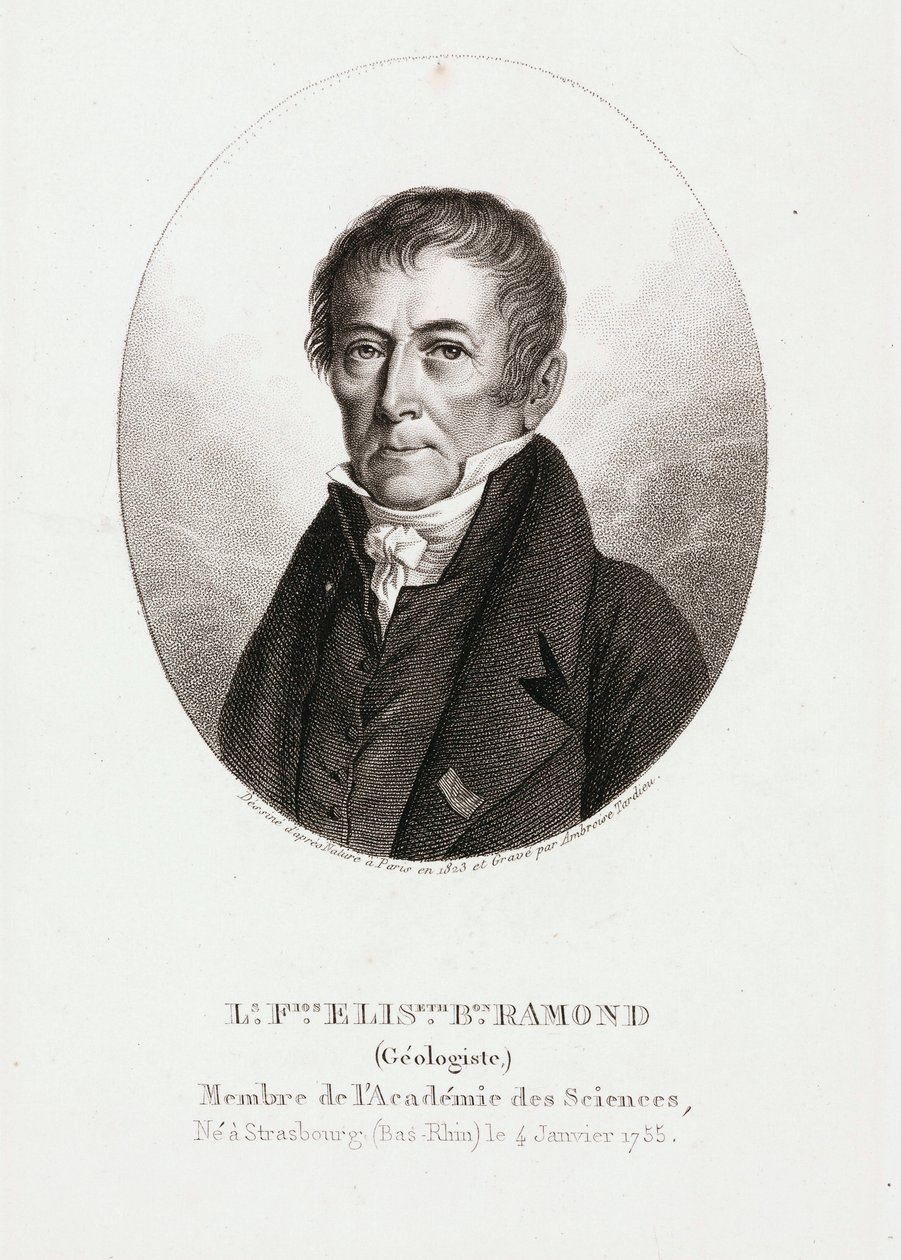 Barone Louis Francois Ramond de Carbonnieres, geologo francese da Unbekannt