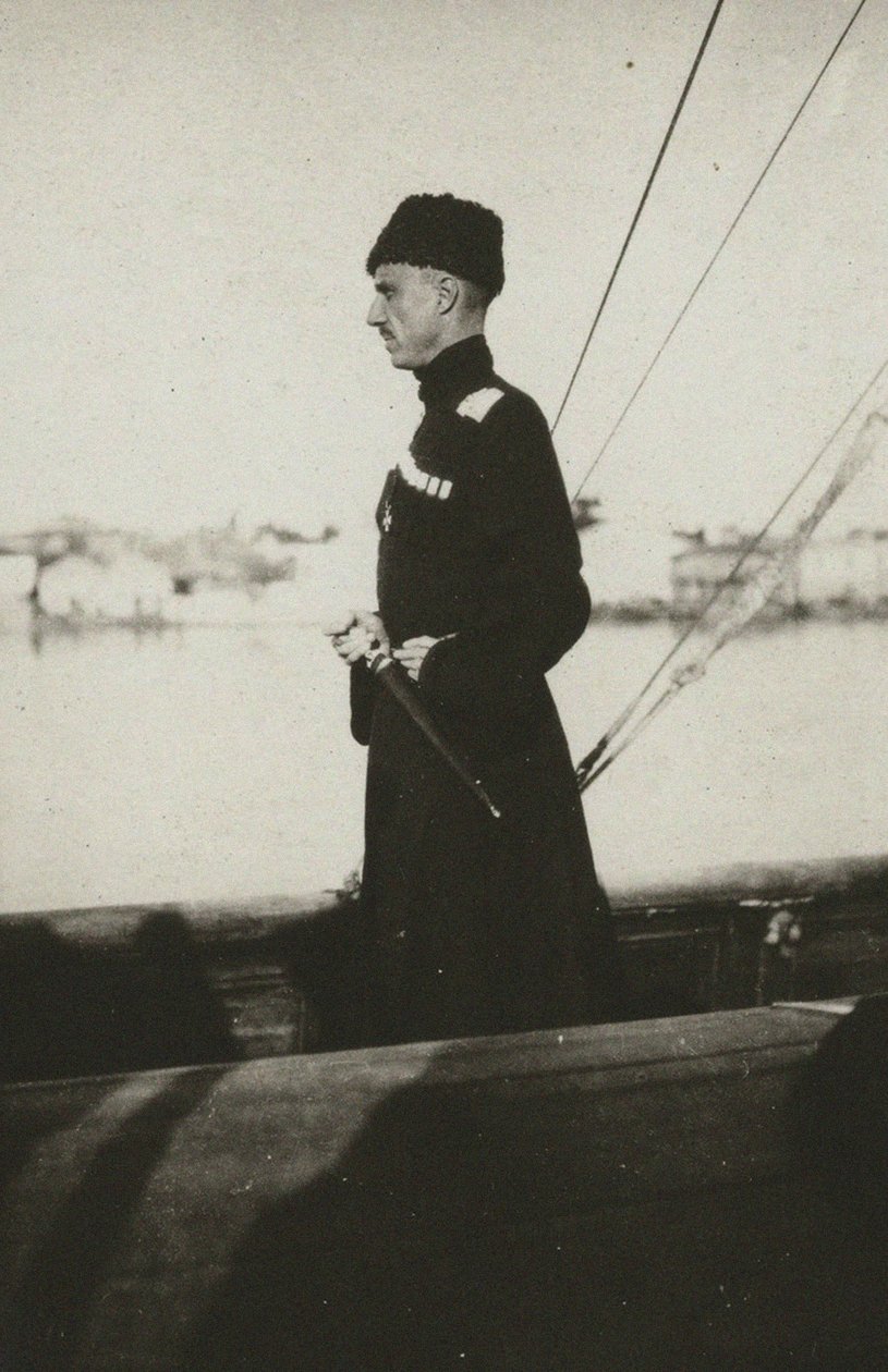 Barone Pyotr Nikolayevich Wrangel sullo yacht Lucullus. Lemnos, 1921 da Unbekannt
