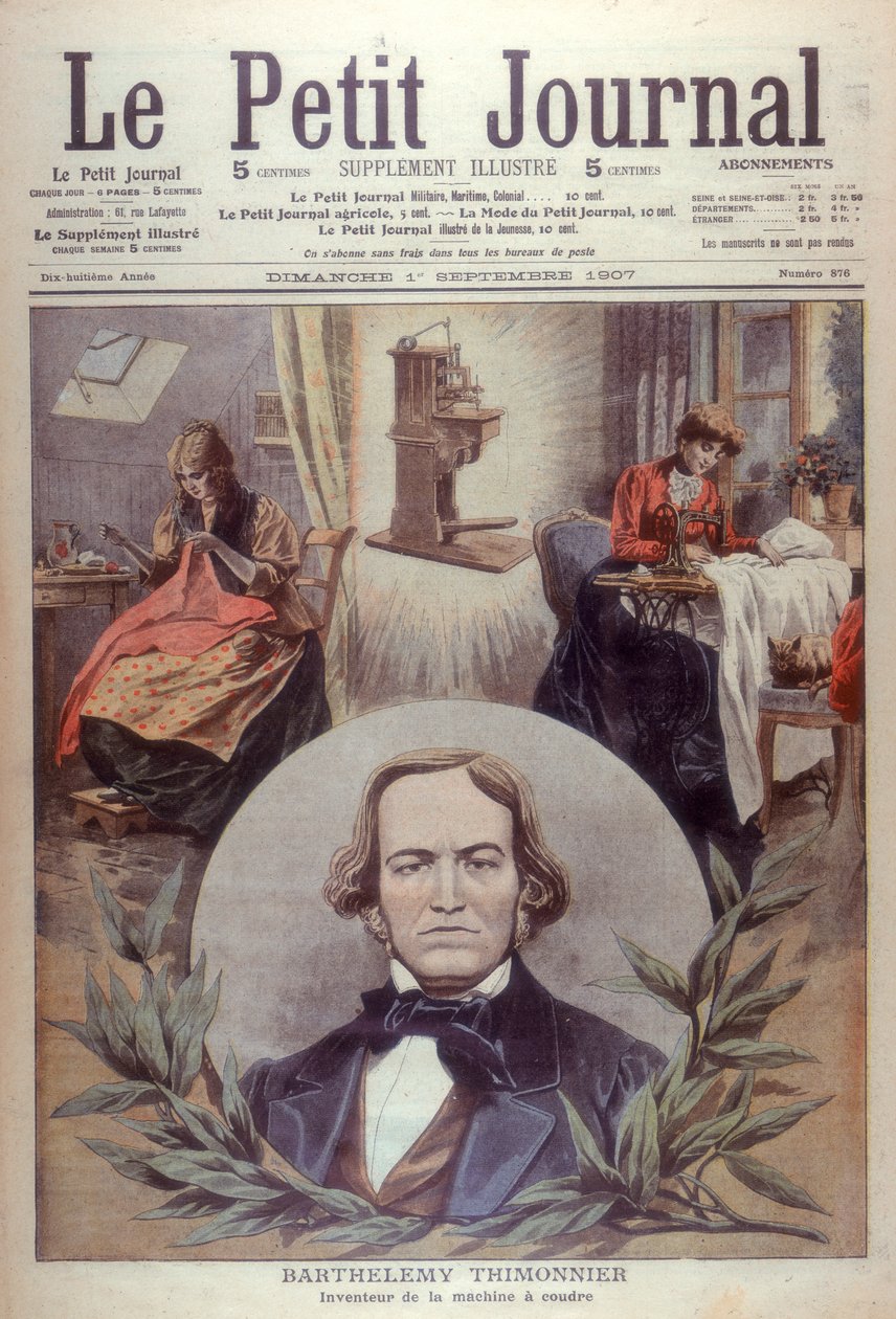 Barthelemy Thimonnier, inventore francese del XIX secolo, [1907] da Unbekannt