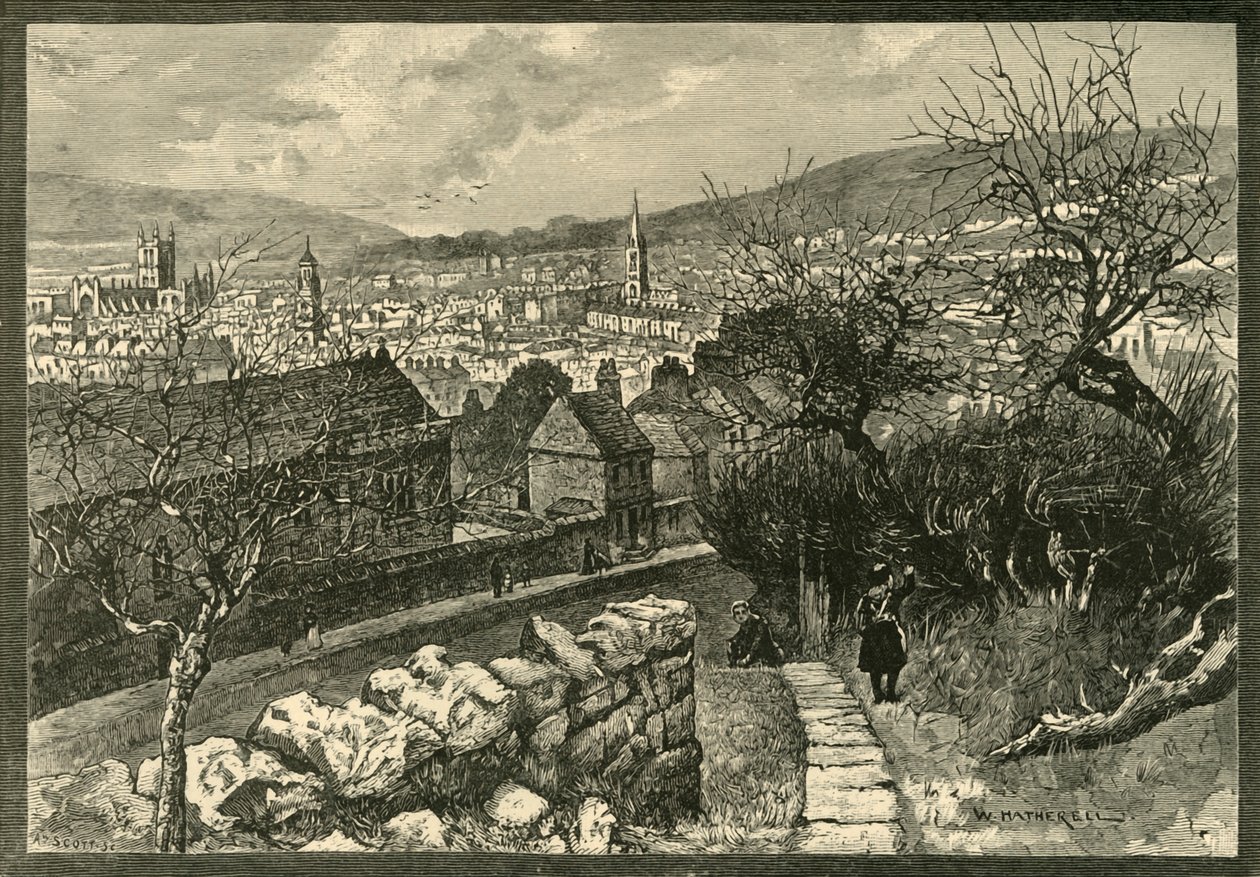 Bath, da Beechen Cliff, 1898 da Unbekannt