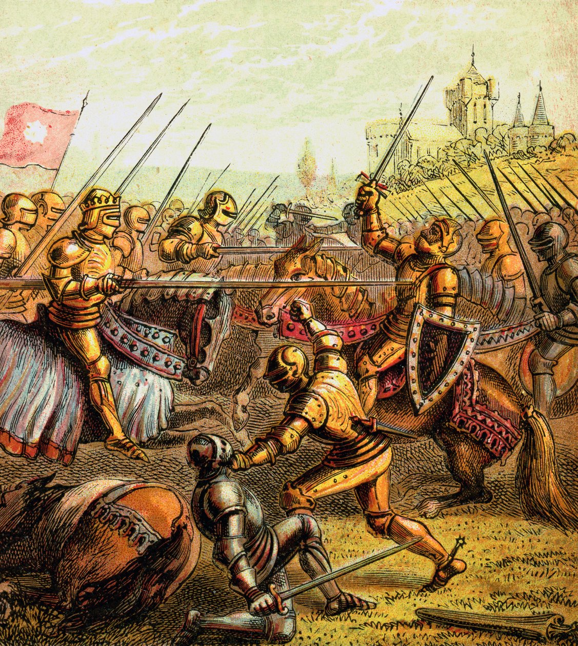Battaglia di Tewkesbury, 1471, c1850 da Unbekannt