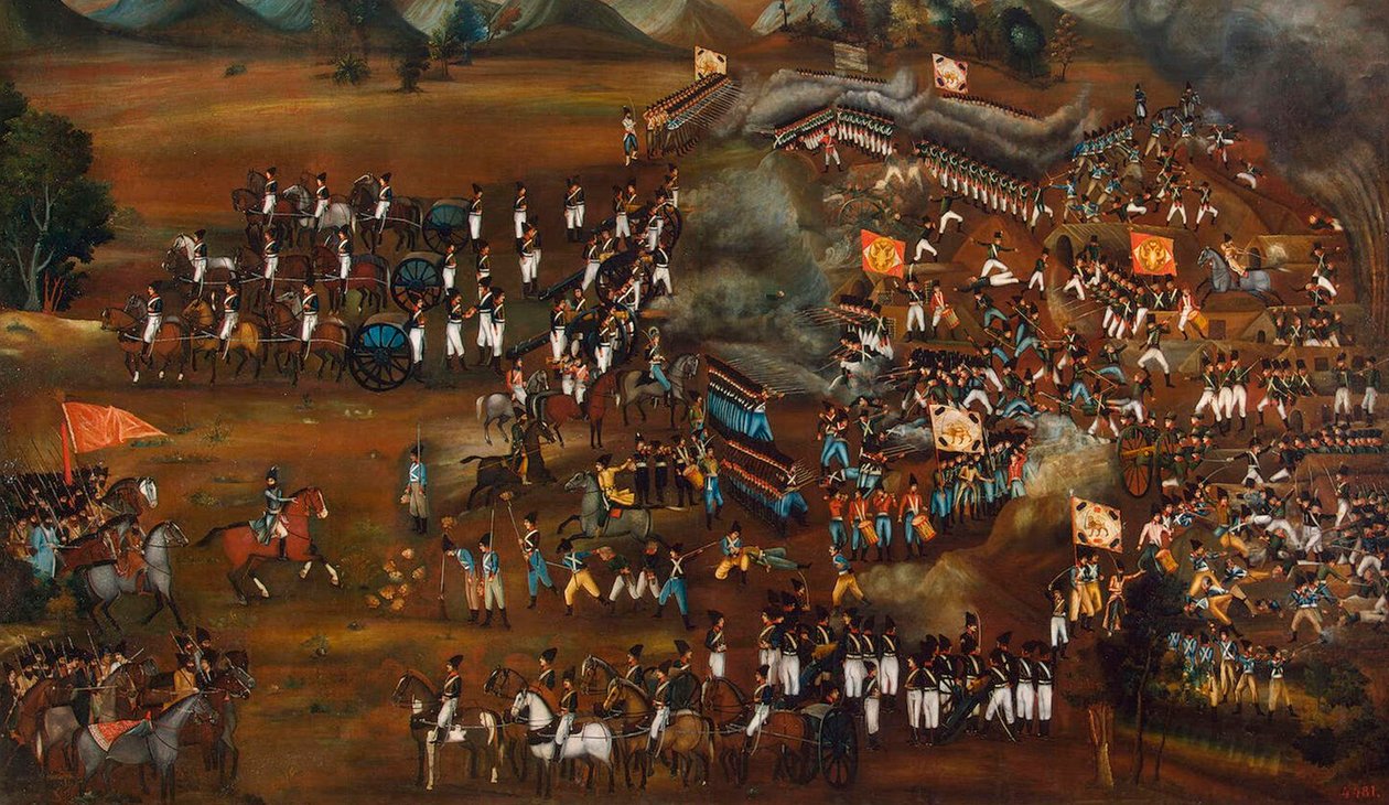 Battaglia tra Persiani e Russi vicino a Sultanabad, 13 febbraio 1812 da Unbekannt