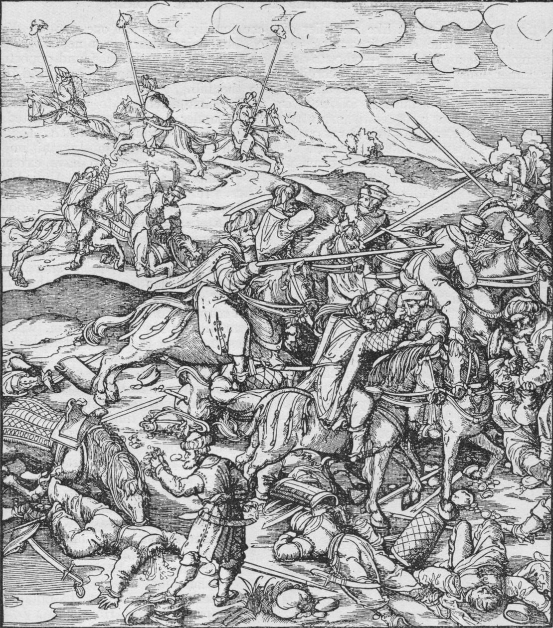 Battaglia tra i Mongoli sotto Timur e i Turchi, c1400 1908 da Unbekannt