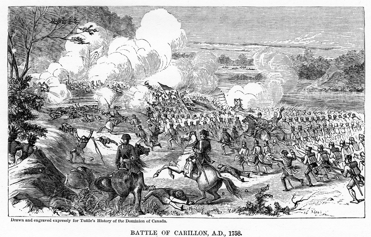 Battaglia di Carillon, AD 1758, 1877 da Unbekannt