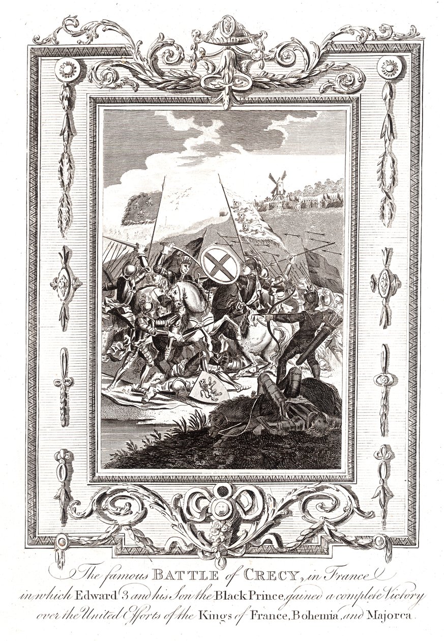 Battaglia di Crécy in Francia, 1346 da Unbekannt