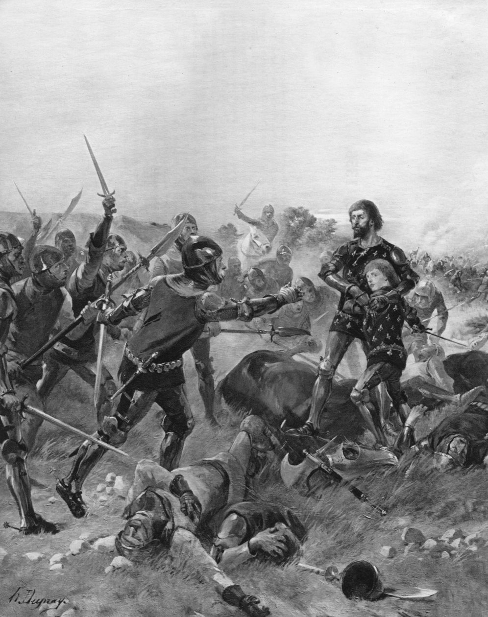 Battaglia di Poitiers, Francia, 1356 da Unbekannt