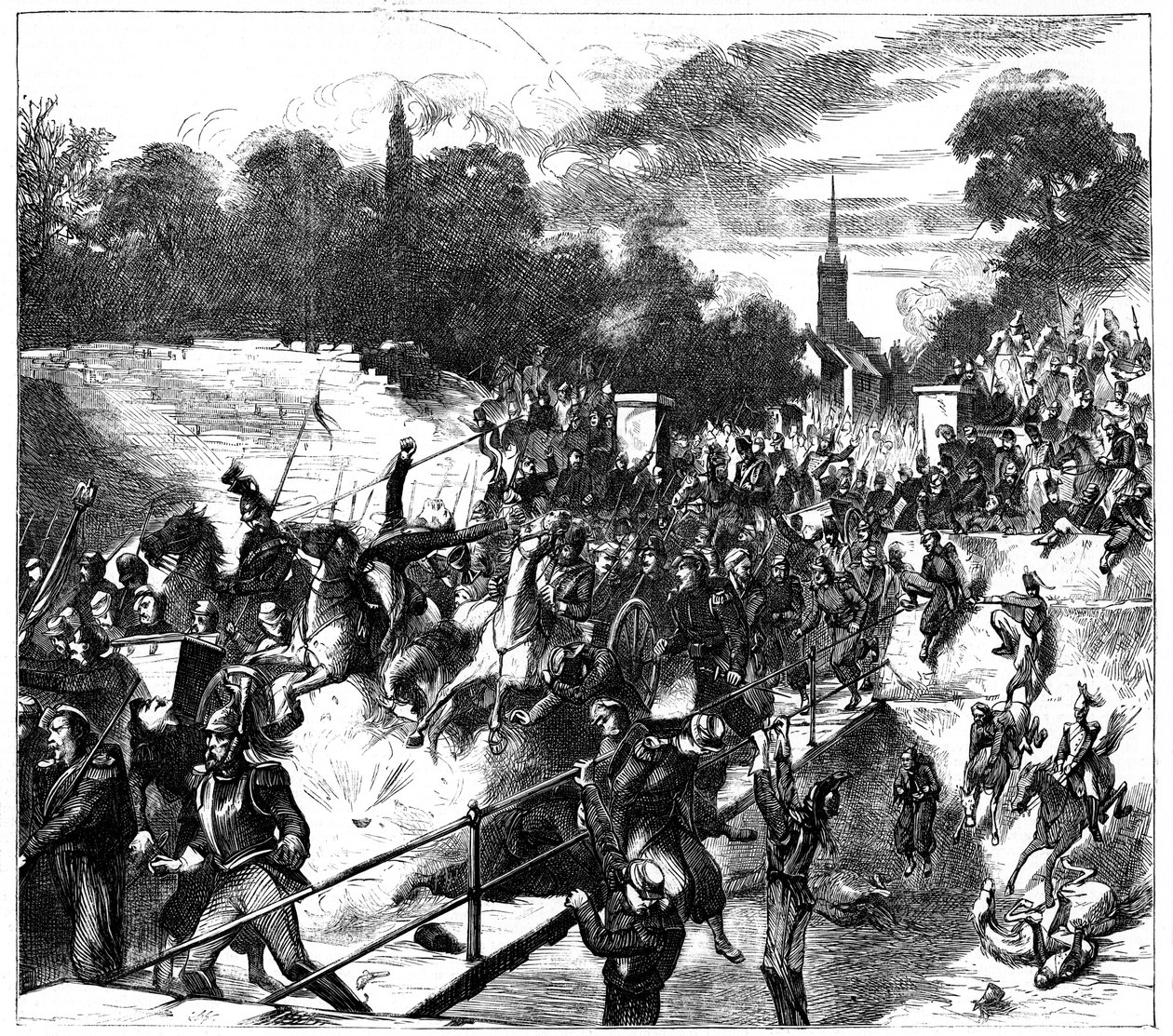 Battaglia di Sedan, Francia, Guerra Franco-Prussiana, 1 settembre 1870 c1880 da Unbekannt