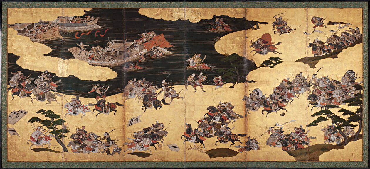 Scene di battaglia dal Racconto di Heike Heike Monogatari, Primo terzo del XVII sec. da Unbekannt