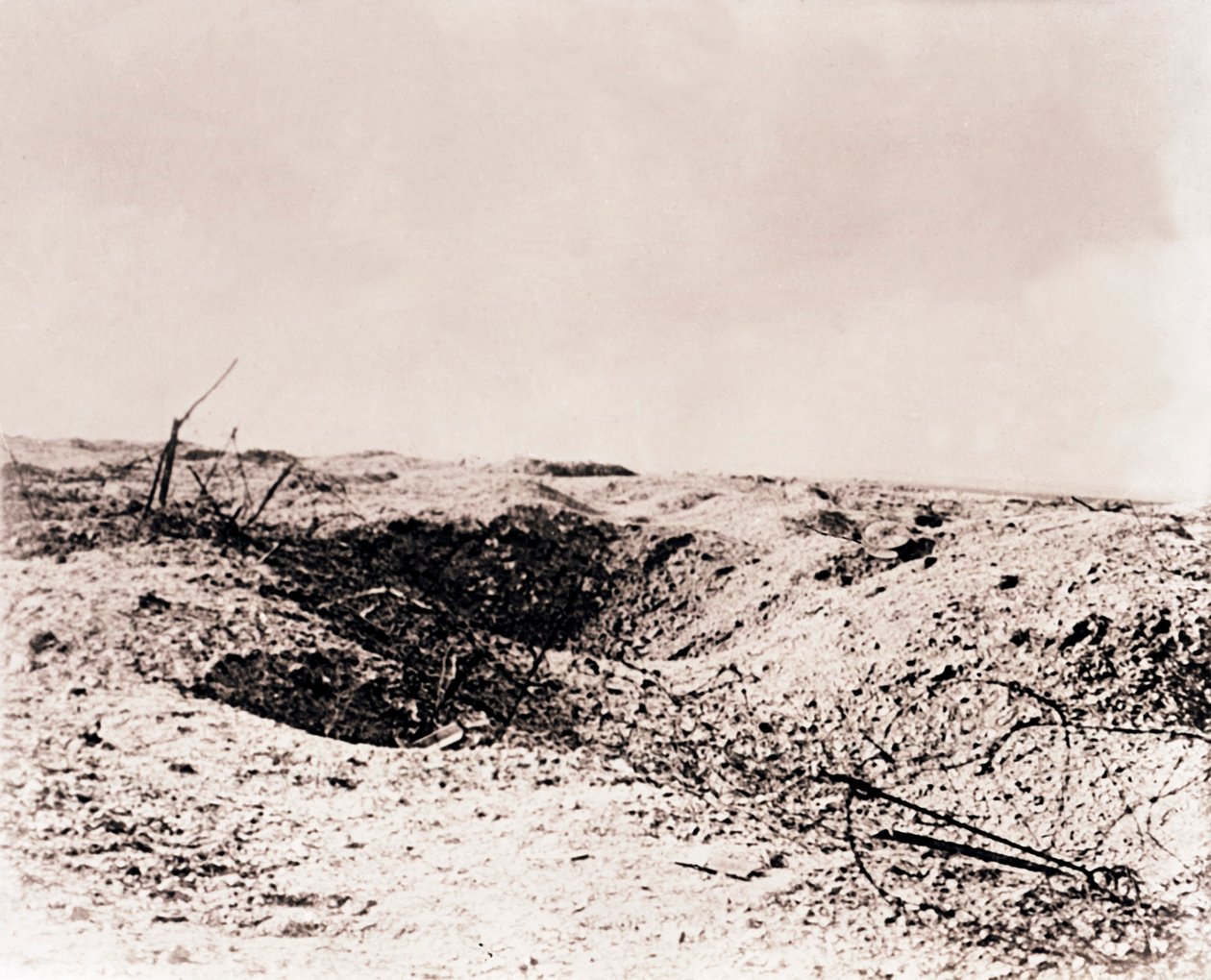 Campo di battaglia, Tahure, Francia settentrionale, c1914-c1918 da Unbekannt